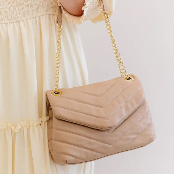 MC- Quilted Shoulder Handbag