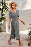 V NECK PRINTED MAXI DRESS