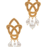 VINTAGE PEARL KNOT EARRINGS