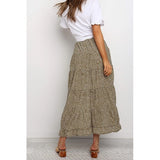 POLKA DOT RUFFLED MAXI SKIRT