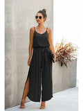 WIDE LEG SPAGHETTI STRAP JUMPSUIT