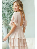 RUFFLE TIERED DRESS