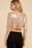 CHAMPAGNE SEQUIN LONG SLEEVE